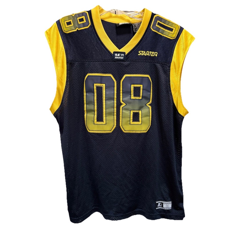 Starter Jersey 08 Navy/Yellow Lic Large Men's‎ Sleeveless Embroidered Sports
